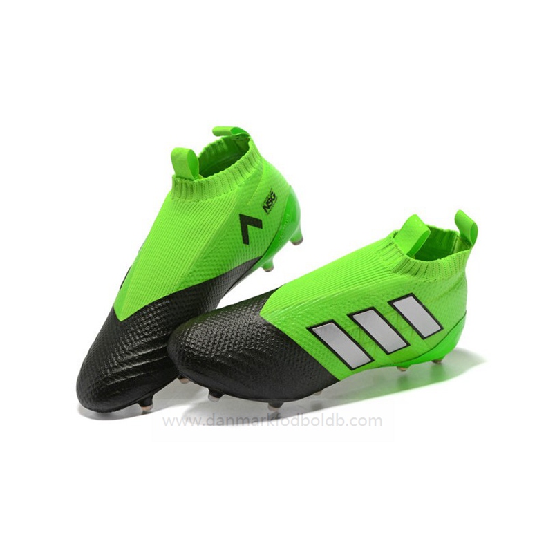 Adidas Ace 17+ Purecontrol FG Fodboldstøvler Herre – Grøn Sort Sølv